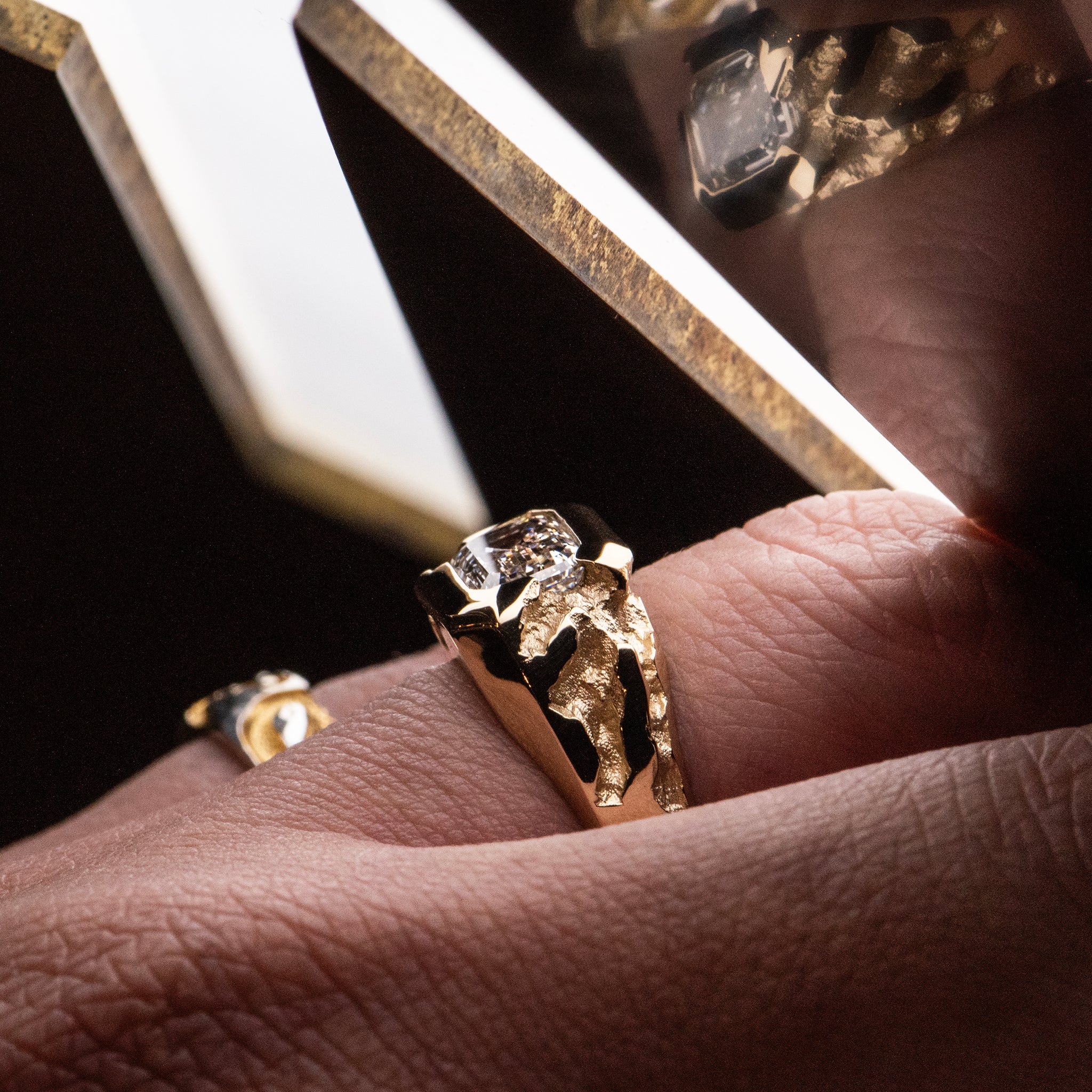 2ct Diamond Platinum Ring - INTERSTELLAR - AHW Studio