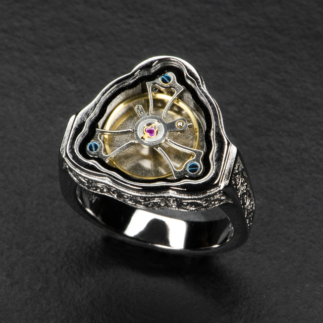 Silver Spinner Ring - CELESTIME - AHW Studio