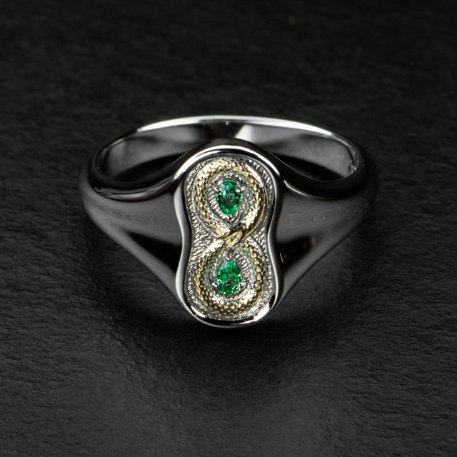 Gold & Emerald Snake Ring - FIGURE 8