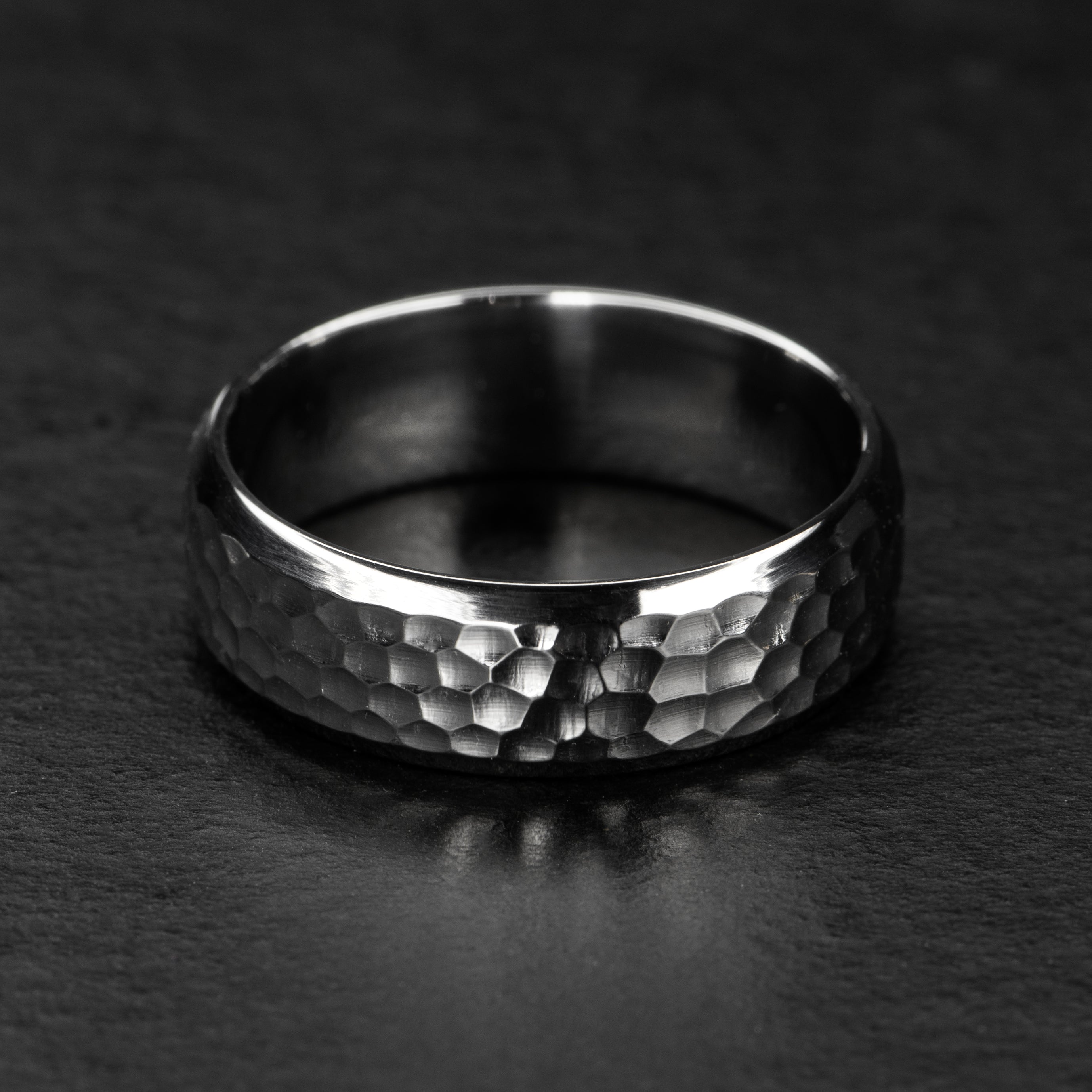 7mm Hammered Band - LUNAR