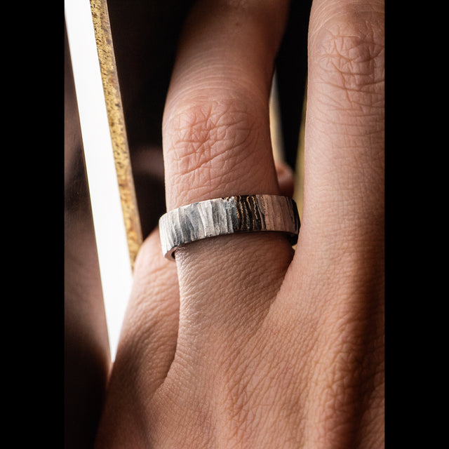 6mm Textured Band - STONEWASH