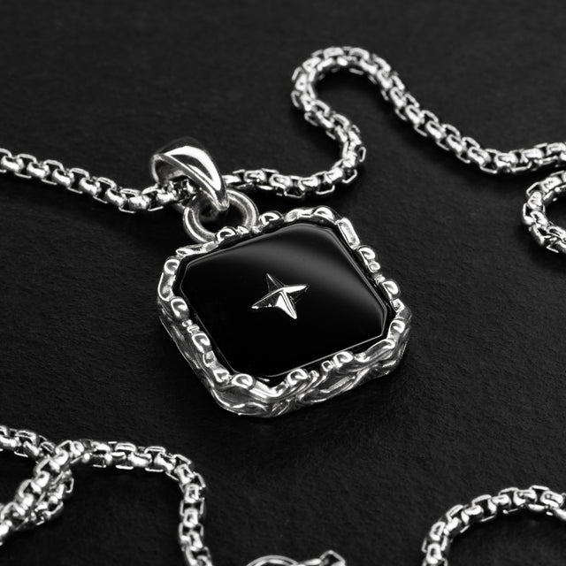 Onyx Necklace - BLACK STAR