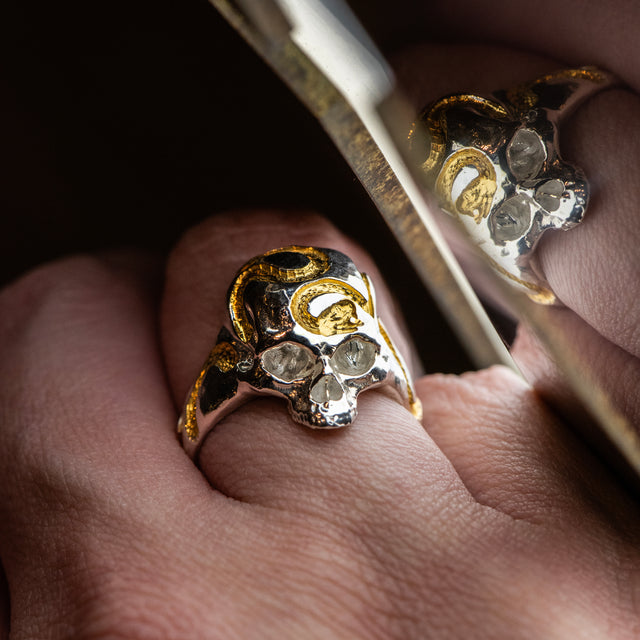 Skull Ring - OUROBOROS REX - AHW Studio