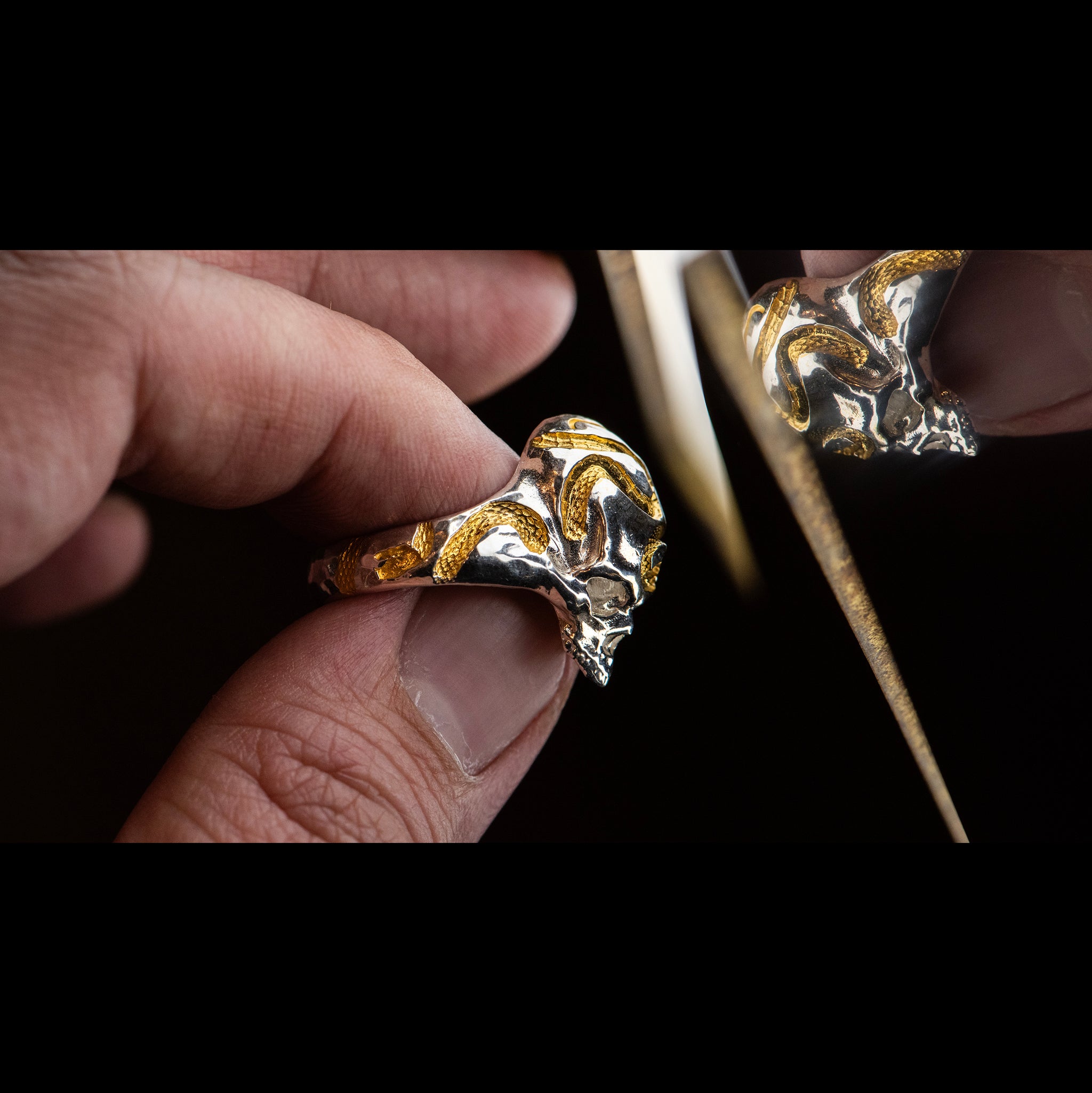 Skull Ring - OUROBOROS REX - AHW Studio