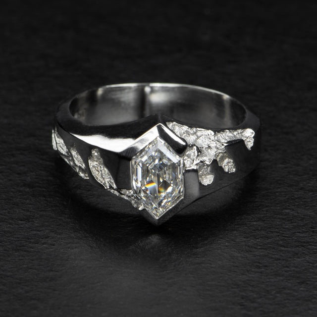 1ct Diamond Signet Ring - AEON - AHW Studio