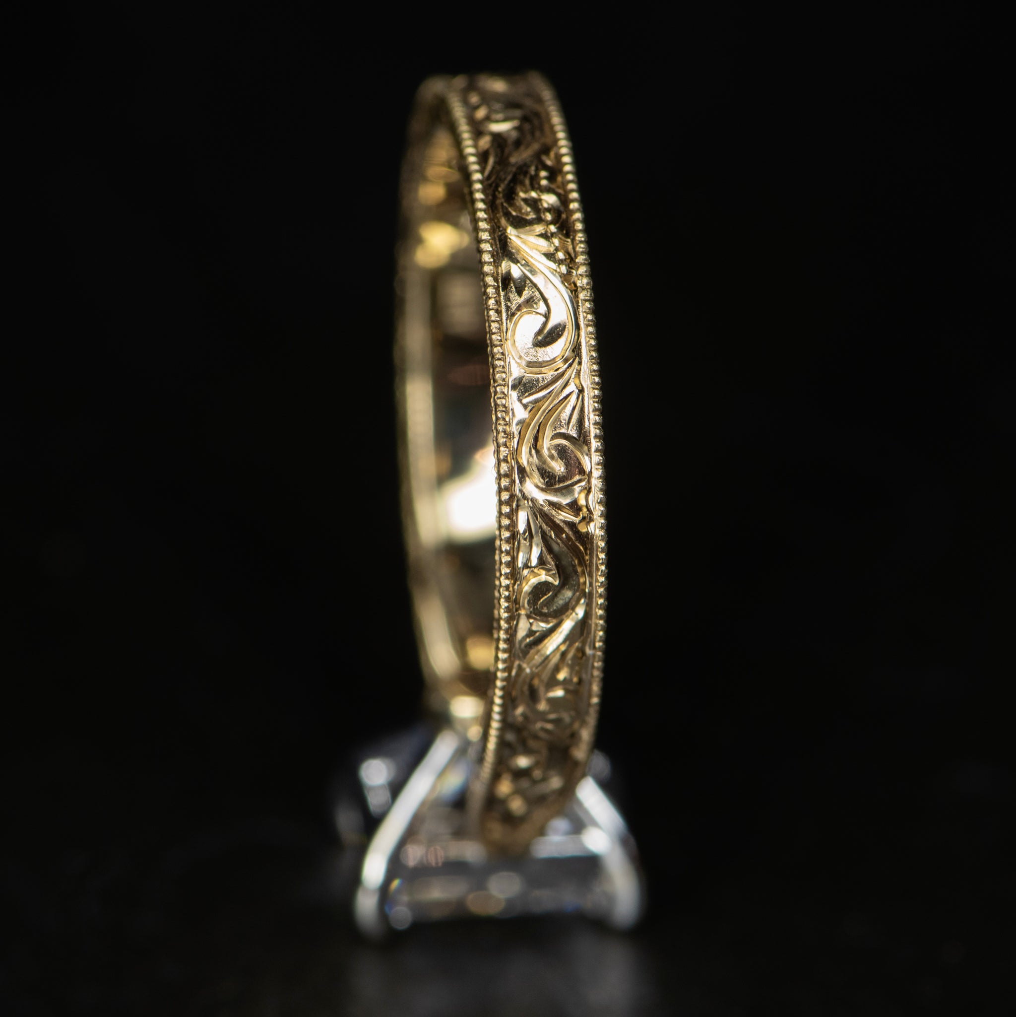 Hand-Engraved 1.5ct Diamond Ring - GRACE - AHW Studio