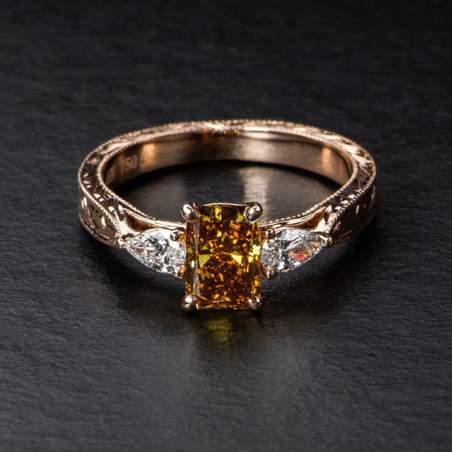 Champagne Diamond Engagement Ring - FLORENCE