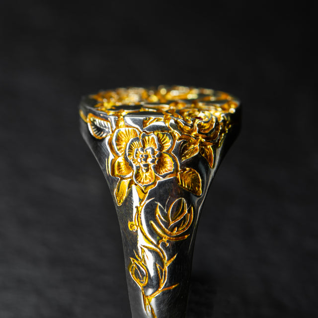 Ruby & Gold Rose Ring - BRIARHEART