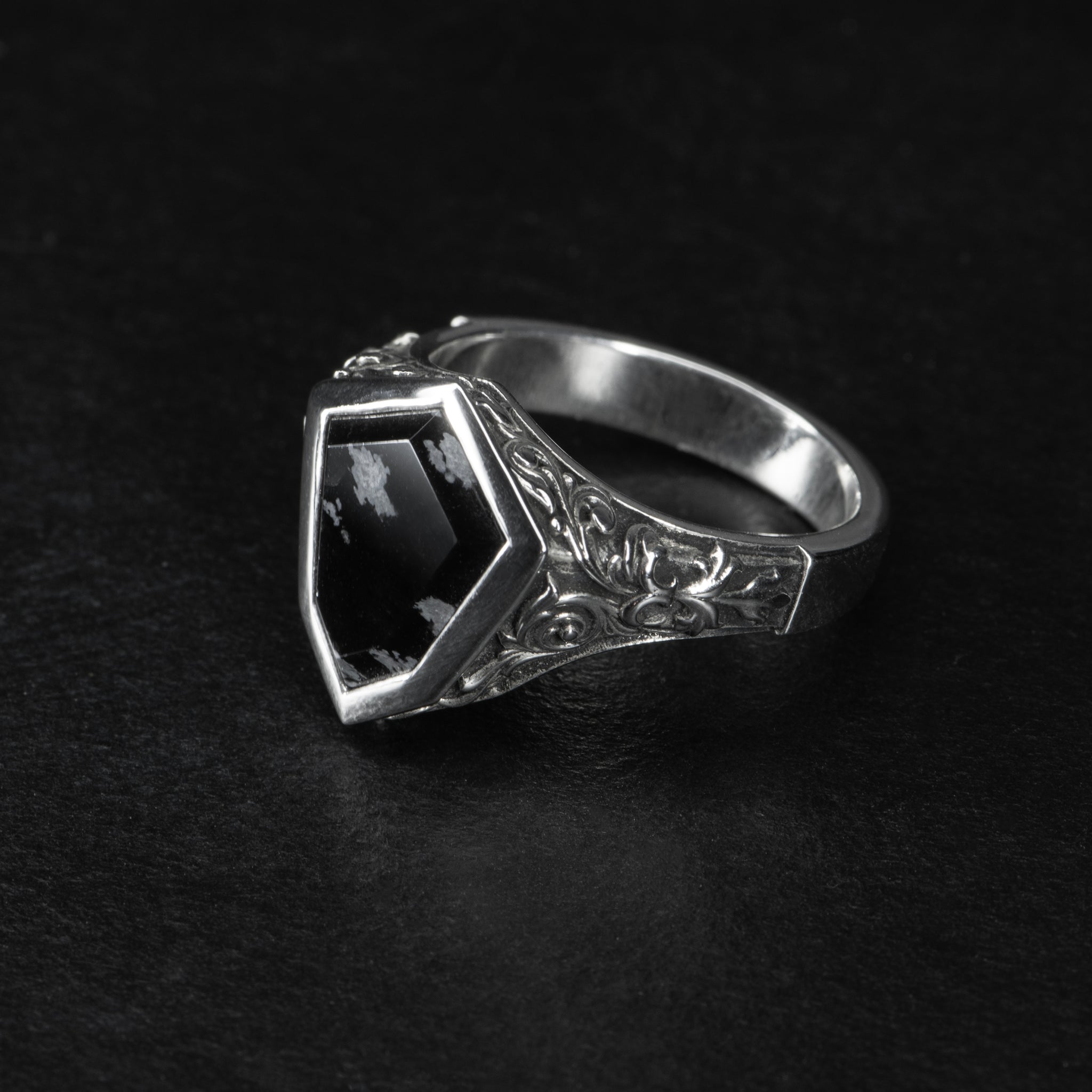 Obsidian Signet Ring - AEGIS - AHW Studio