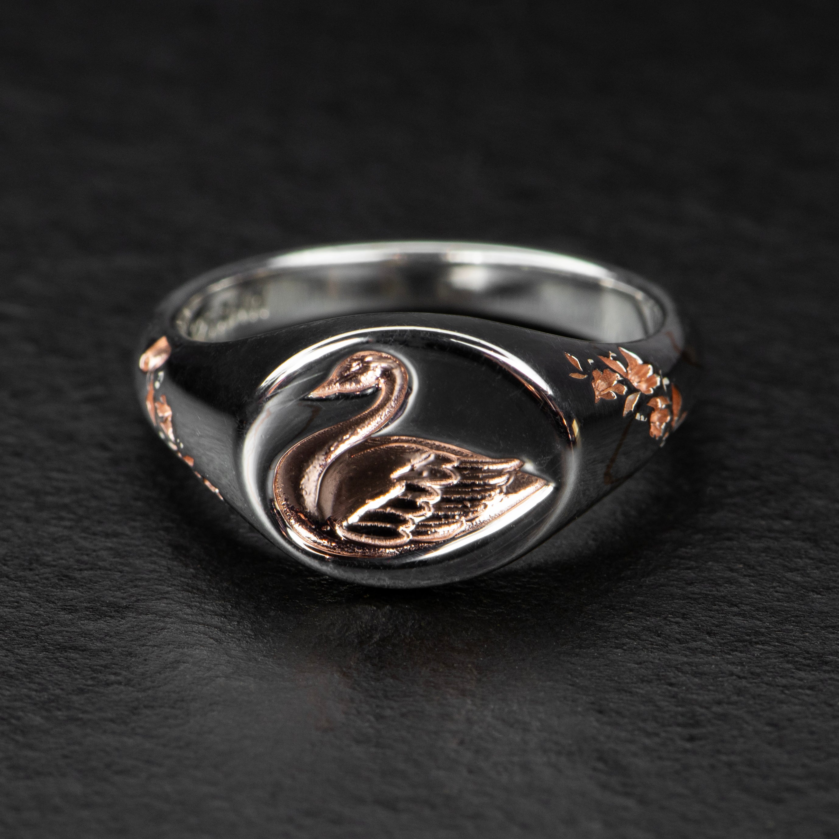 Luxury Swan Symbol Sterling Ring
