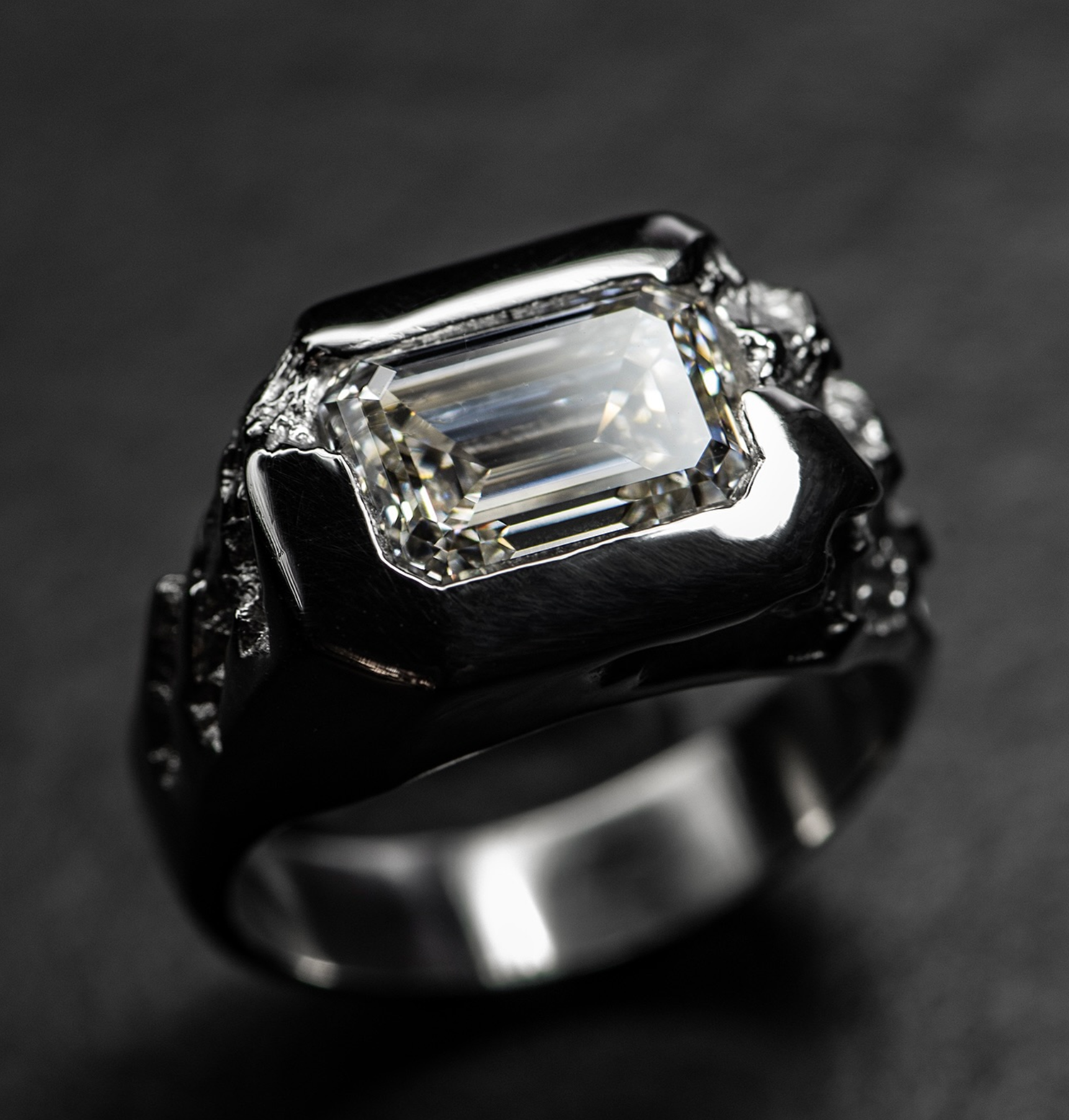 2ct Diamond Platinum Ring - INTERSTELLAR - AHW Studio