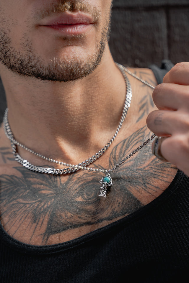 Silver Gemstone Pendant - ATLAS - AHW Studio