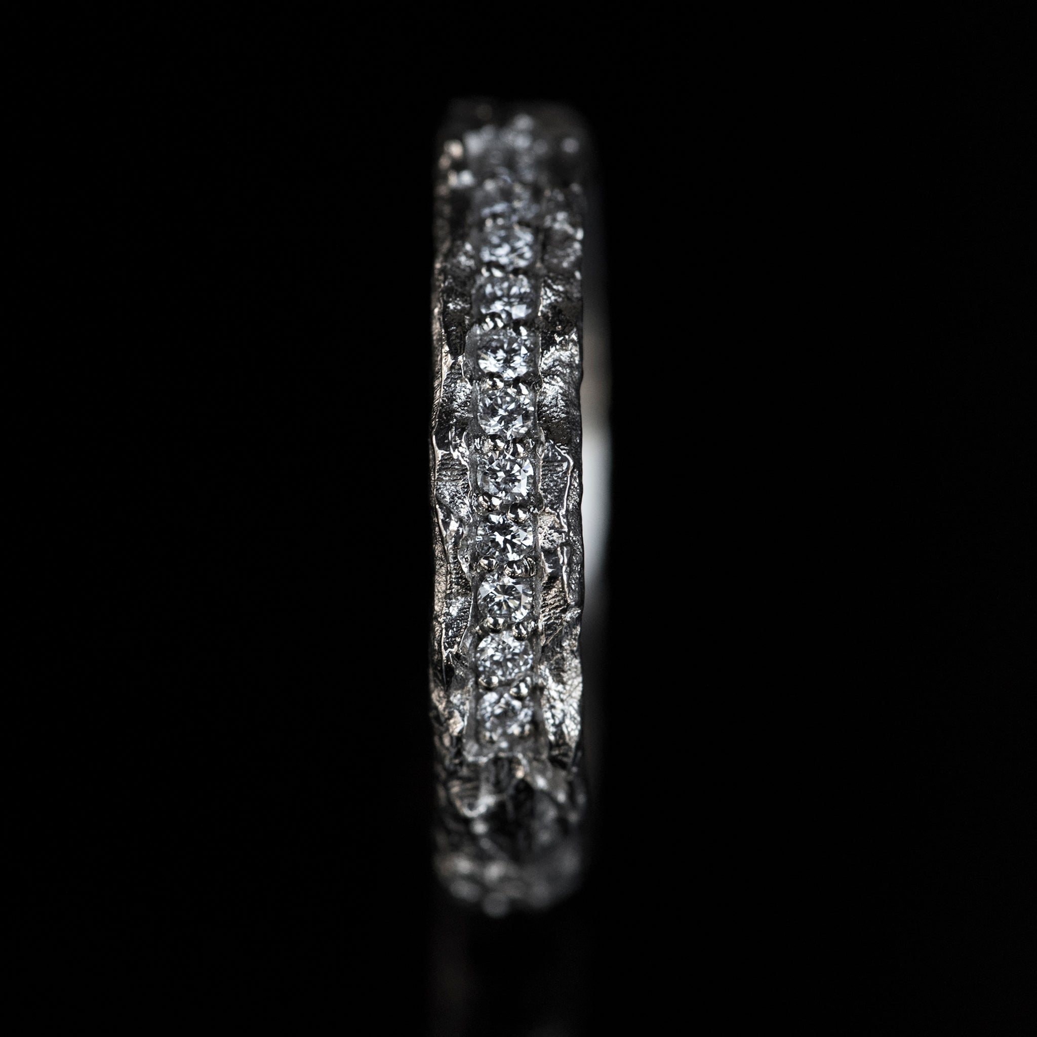 white moissanite silver ring